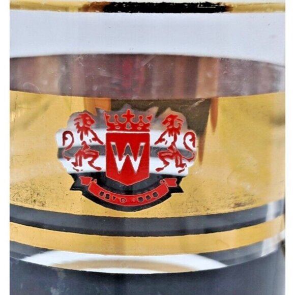 RARE Mid-Century HIRAM WALKER Carleton Tower Highball Glasses - Set 3 - Picture 3 of 4